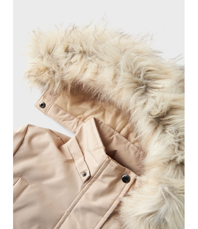 Name it winter winterjas meisjes - beige - NkfMilla - parka