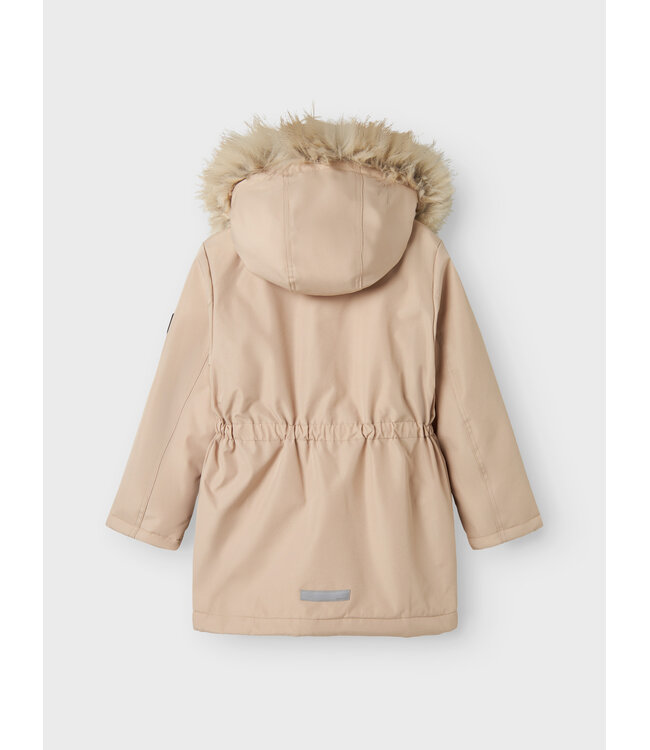 Name it winter winterjas meisjes - beige - NkfMilla - parka