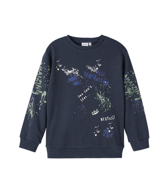 Name it winter sweater jongens - donker blauw - NkmPbambo