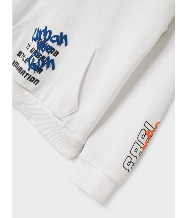 Name it winter hoodie jongens - wit - NkmLucian