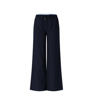 NoBell winter wide leg broek meisjes - navy blauw - Sub - pinstripe