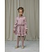 Le Chic winter jurk meisjes - roze - Swanta - silky, ruffle