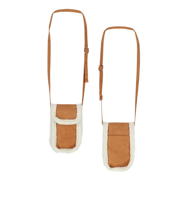 NoNo winter nep suede teddy tas meisjes - oranje