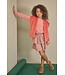 NoNo winter combi jurk meisjes - roze - Moran - jersey top + metallic rok + sjaalriem