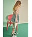 NoNo winter combi jurk meisjes - groen - Moran - AOP rib jersey top + plisse rok