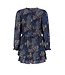 NoNo winter jurk meisjes - navy blauw - Miggy - denim bloem