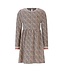 NoNo winter velvet jersey jurk meisjes - wit - Maxim - rib, AOP