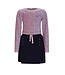 NoNo winter combi jurk meisjes - blauw - Mayal -  velvet rib top + interlock rok