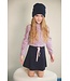 NoNo winter combi jurk meisjes - blauw - Mayal -  velvet rib top + interlock rok