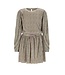 NoNo winter plisse jersey jurk meisjes - zand - Miron - AOP