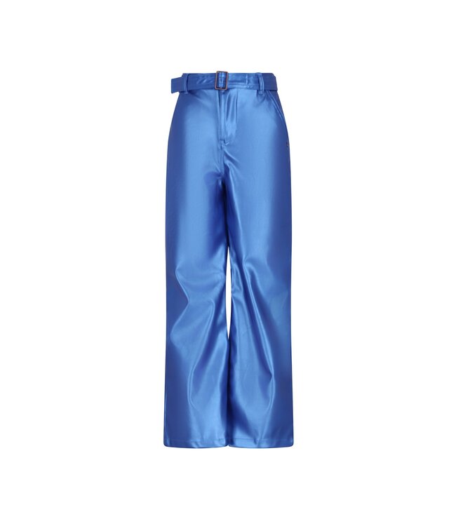 NoNo winter nep leren wide leg broek meisjes - blauw - Simona
