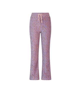 NoNo winter jersey flare broek meisjes - blauw - Sady - AOP, rib