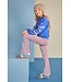 NoNo winter jersey flare broek meisjes - blauw - Sady - AOP, rib