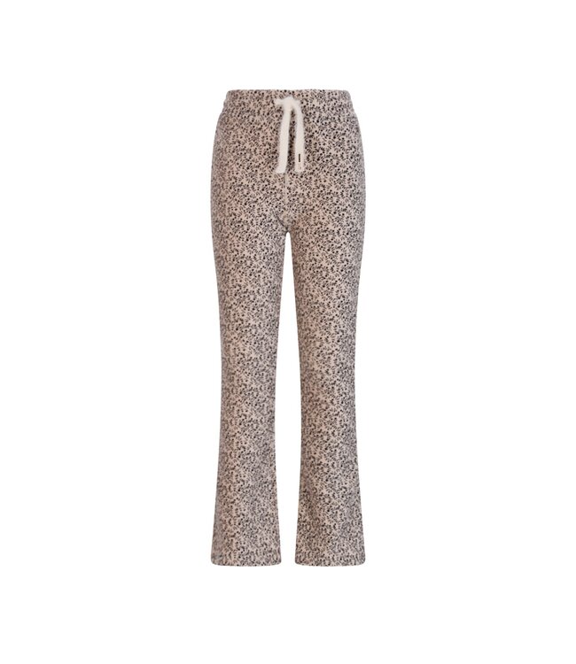 NoNo winter jersey flare broek meisjes - wit - Sady - AOP, rib