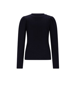 NoNo winter jersey t-shirt meisjes - navy blauw - Kiva - gebreid