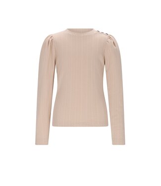 NoNo winter jersey t-shirt meisjes - wit - Kiva - gebreid