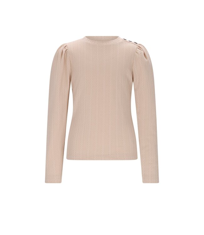NoNo winter jersey t-shirt meisjes - wit - Kiva - gebreid