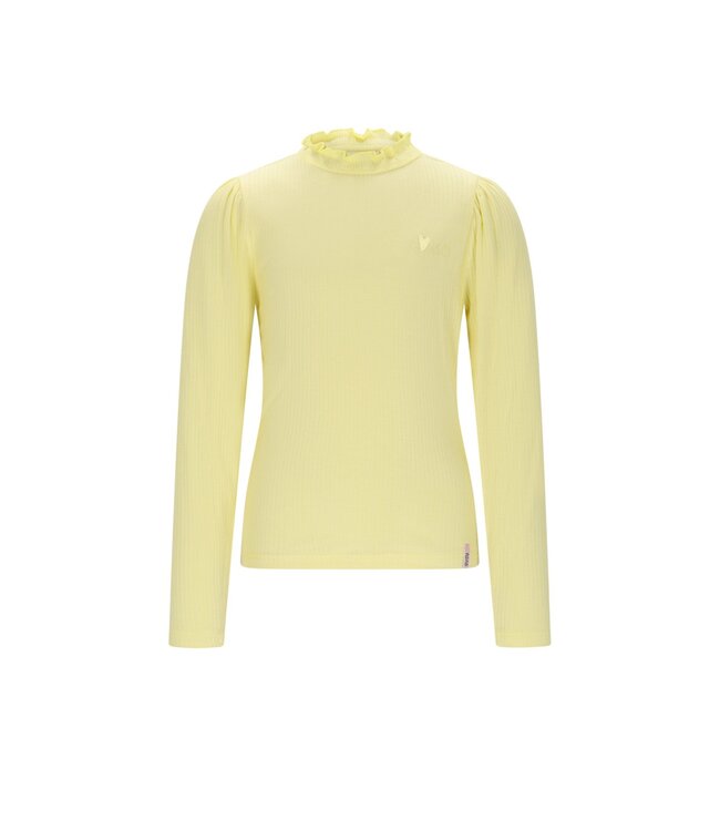 NoNo winter jersey t-shirt meisjes - geel - Koss - rib, ecovero
