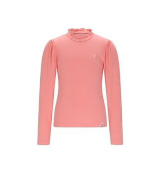 NoNo winter jersey t-shirt meisjes - roze - Koss - rib, ecovero