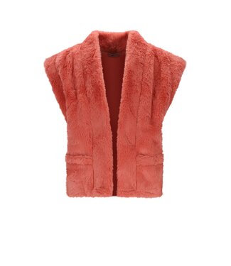 NoNo winter gilet meisjes - roze - Kila - bont