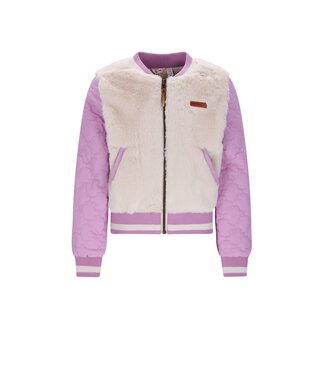 NoNo winter stepped jas meisjes - paars - Doris - bont