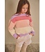 NoNo winter sweater meisjes - paars - Kendra - flully, gestreept