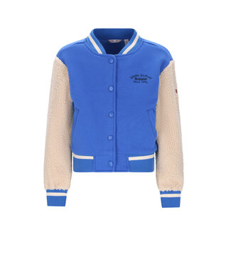 NoNo winter varsity jas meisjes - blauw - Darsy - furry