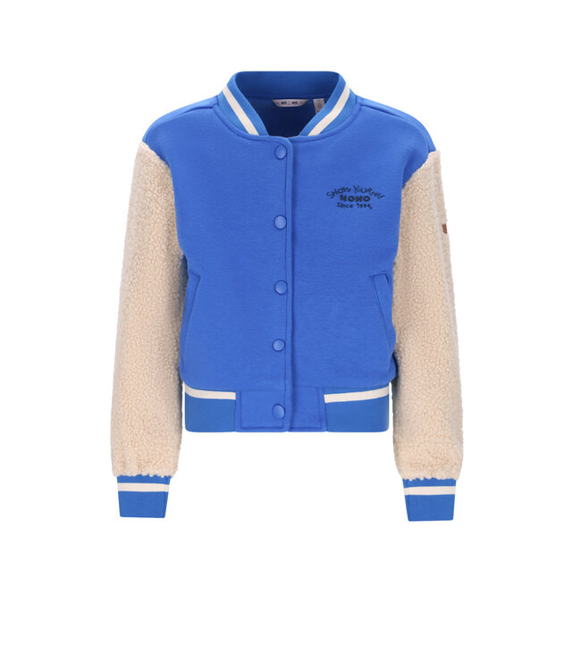 NoNo winter varsity jas meisjes - blauw - Darsy - furry