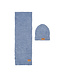 NoNo winter sjaal + muts set meisjes - bruin - Rana - chanille, gebreid, animal