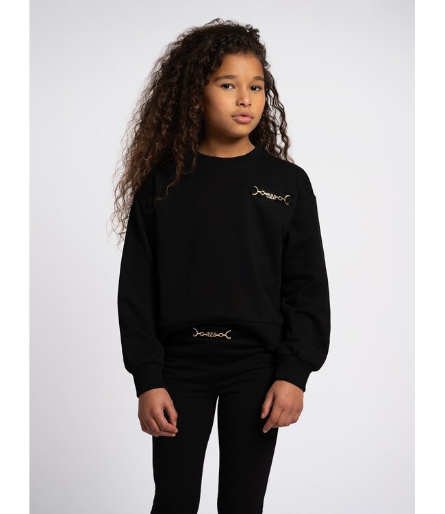 Nik&Nik winter flare broek meisjes - zwart - Sage