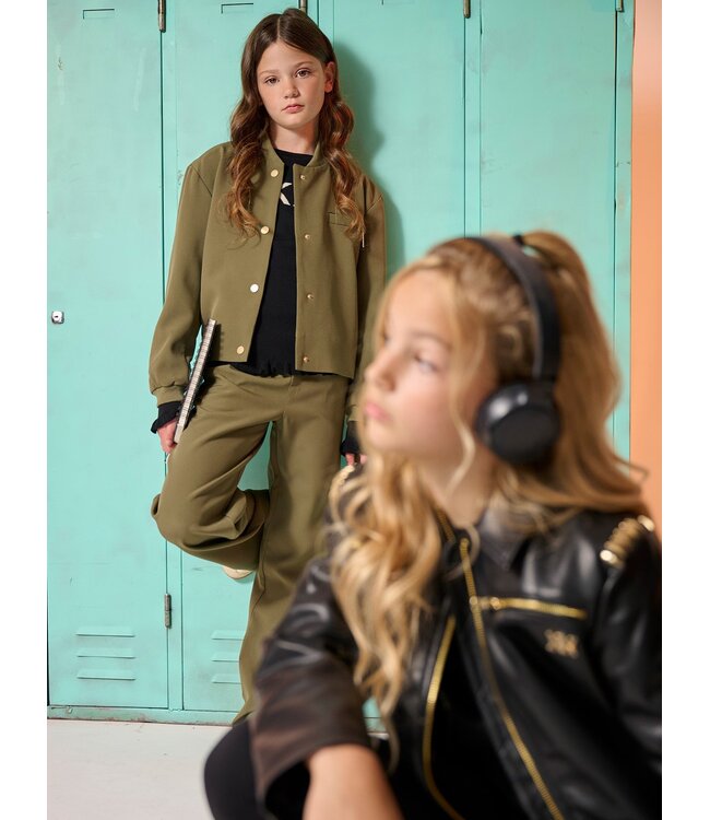 Nik&Nik winter bomberjack meisjes - groen - Eliza