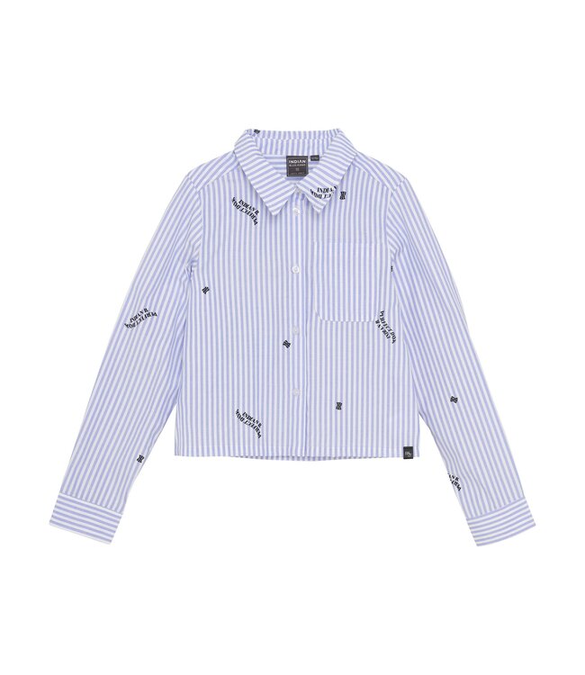 Indian Blue Jeans Winter t-shirt meisjes - blauw - cropped/strepen