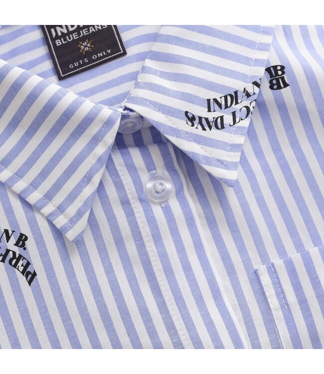 Indian Blue Jeans Winter t-shirt meisjes - blauw - cropped/strepen