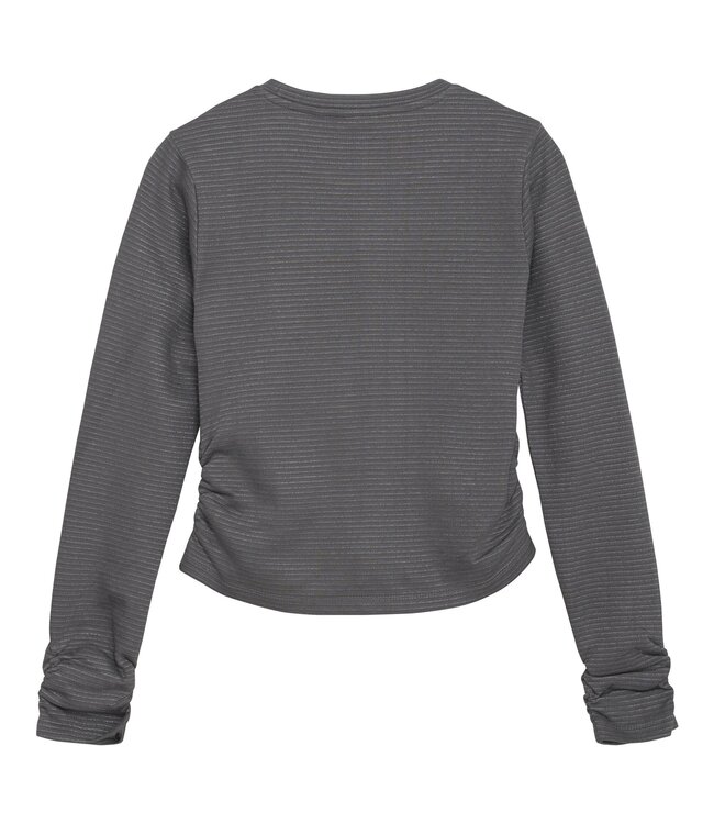 Indian Blue Jeans Winter t-shirt meisjes - grijs - longsleeve/strepen/Lurex