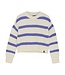 Indian Blue Jeans Winter sweater meisjes - wit - fuzzy/strepen