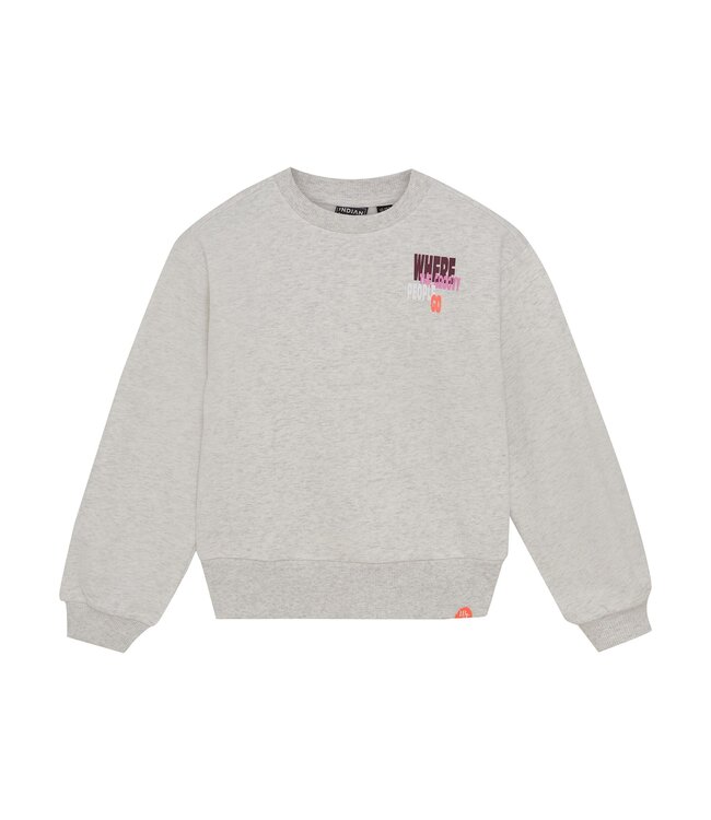 Indian Blue Jeans Winter sweater meisjes - wit - Melange
