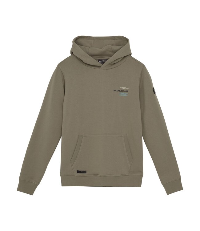 Indian Blue Jeans Winter hoodie jongens - bruin - backprint