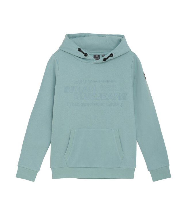 Indian Blue Jeans Winter hoodie jongens - blauw - print