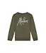 Malelions winter sweater jongens - groen/beige - signature, gestreept