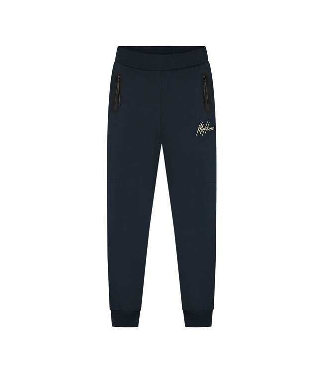 Malelions winter trainingsbroek jongens -  navy blauw/geel - counter