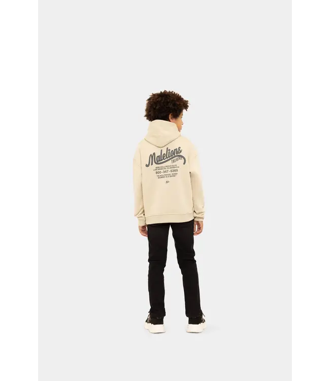 Malelions winter hoodie jongens - beige - Theatre