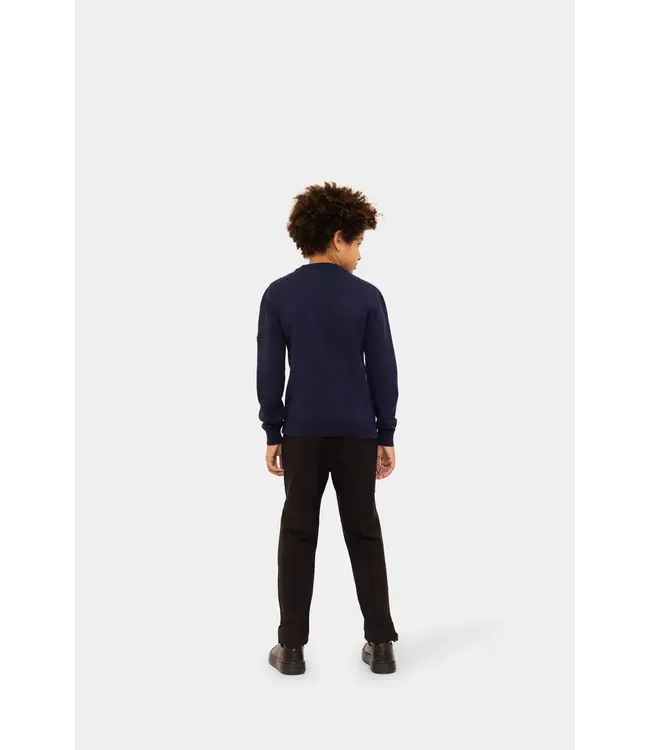 Malelions winter sweater jongens - navy blauw - gebreid, zak