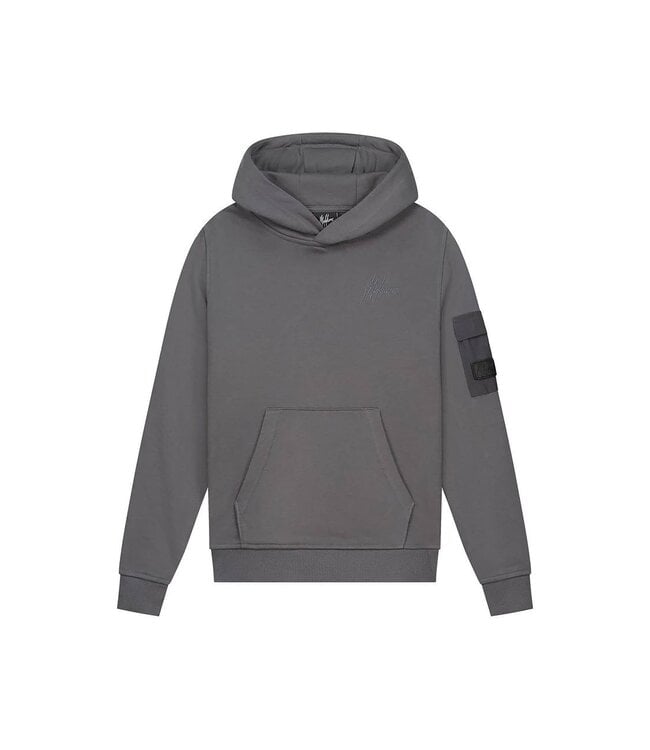 Malelions winter hoodie jongens - grijs - nylon, zak
