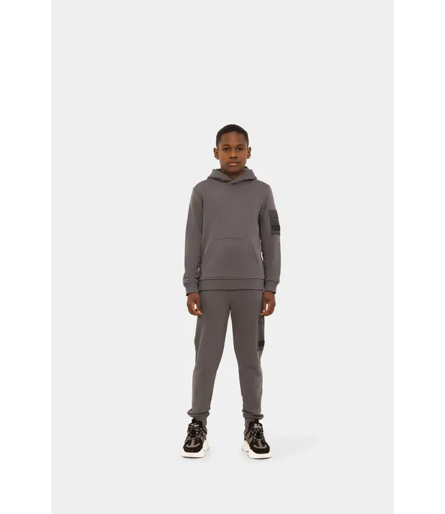 Malelions winter hoodie jongens - grijs - nylon, zak