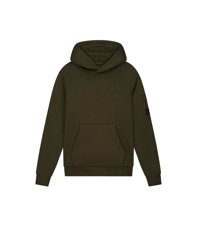 Malelions winter hoodie jongens - groen - nylon, zak