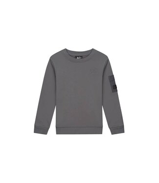 Malelions winter sweater jongens - grijs - nylon, zak
