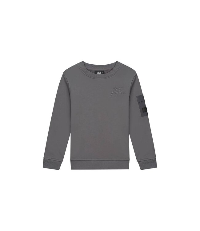 Malelions winter sweater jongens - grijs - nylon, zak