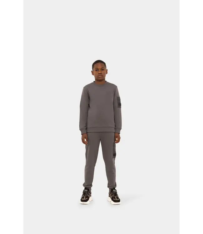 Malelions winter sweater jongens - grijs - nylon, zak