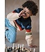 Like Flo winter sweater jongens - beige - Donin - gestreept - gebreid