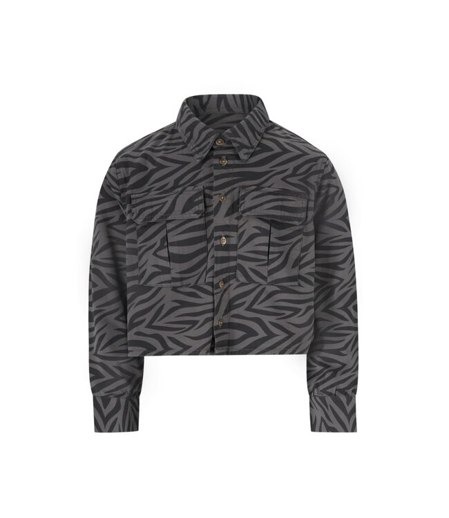 Like Flo winter overshirt meisjes teens - grijs - Cassy - kort - grote zakken